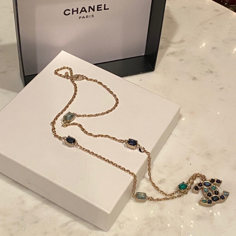 CHANEL multi-stone necklace (1211A)